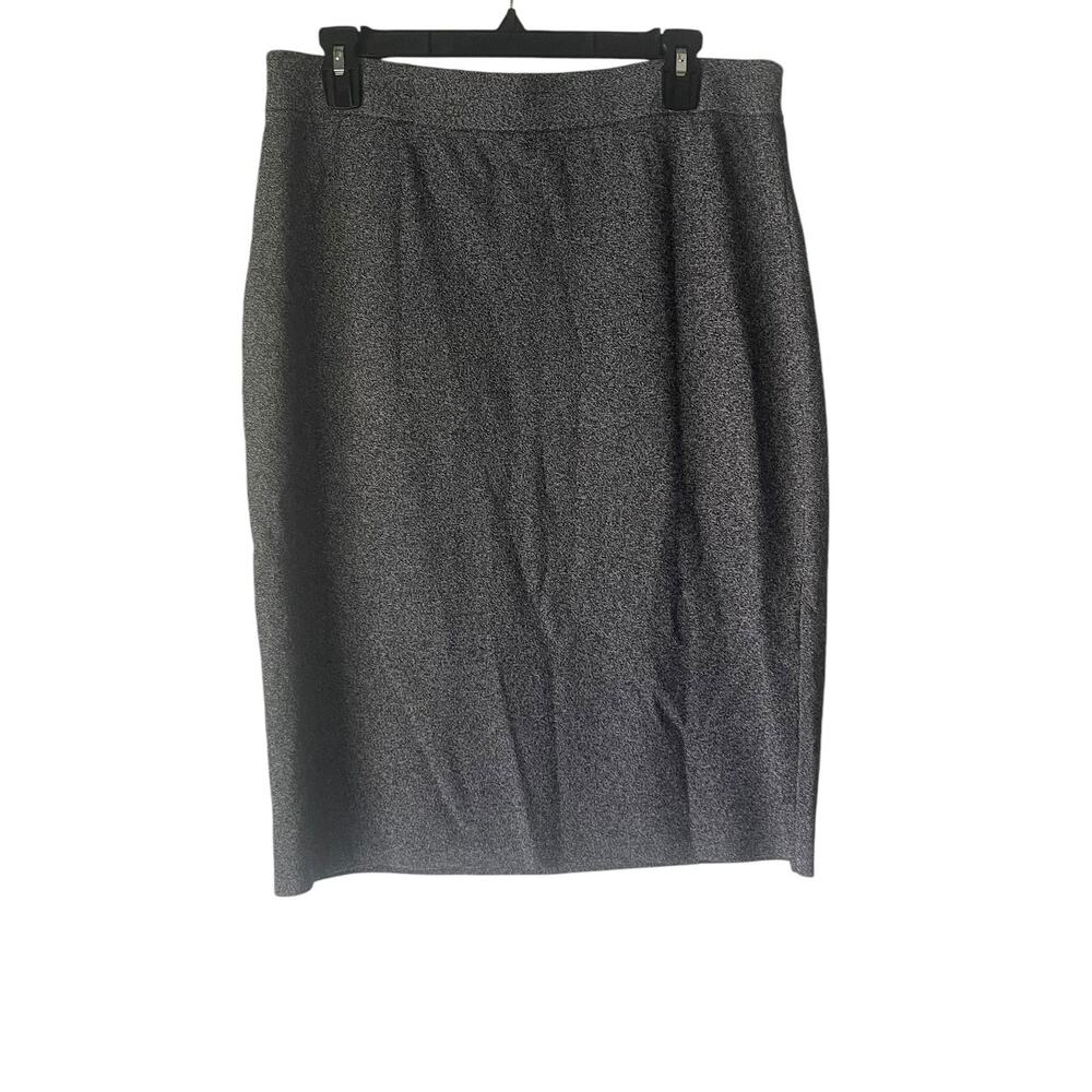 Ann Taylor Factory Women's Size Large Black Speckled Career Above Knee Skirt